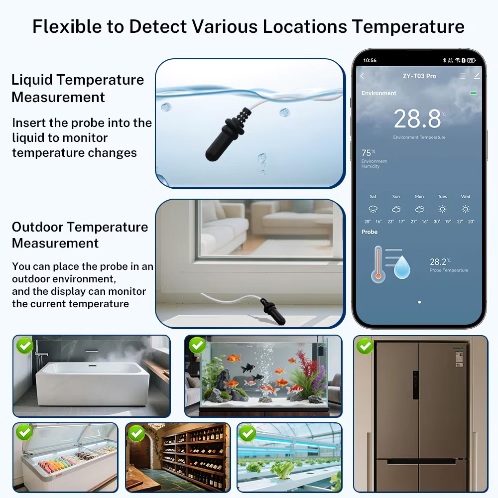 External Waterproof Probe Temp - огляд і ціна Digital Hygrometer Probe