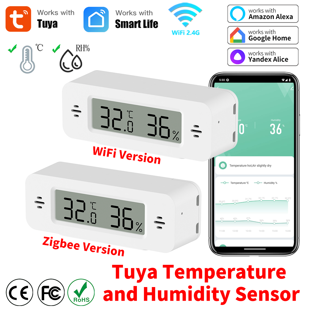 Tuya WiFi/Zigbee Temperature H - огляд і ціна Digital Hygrometer Probe
